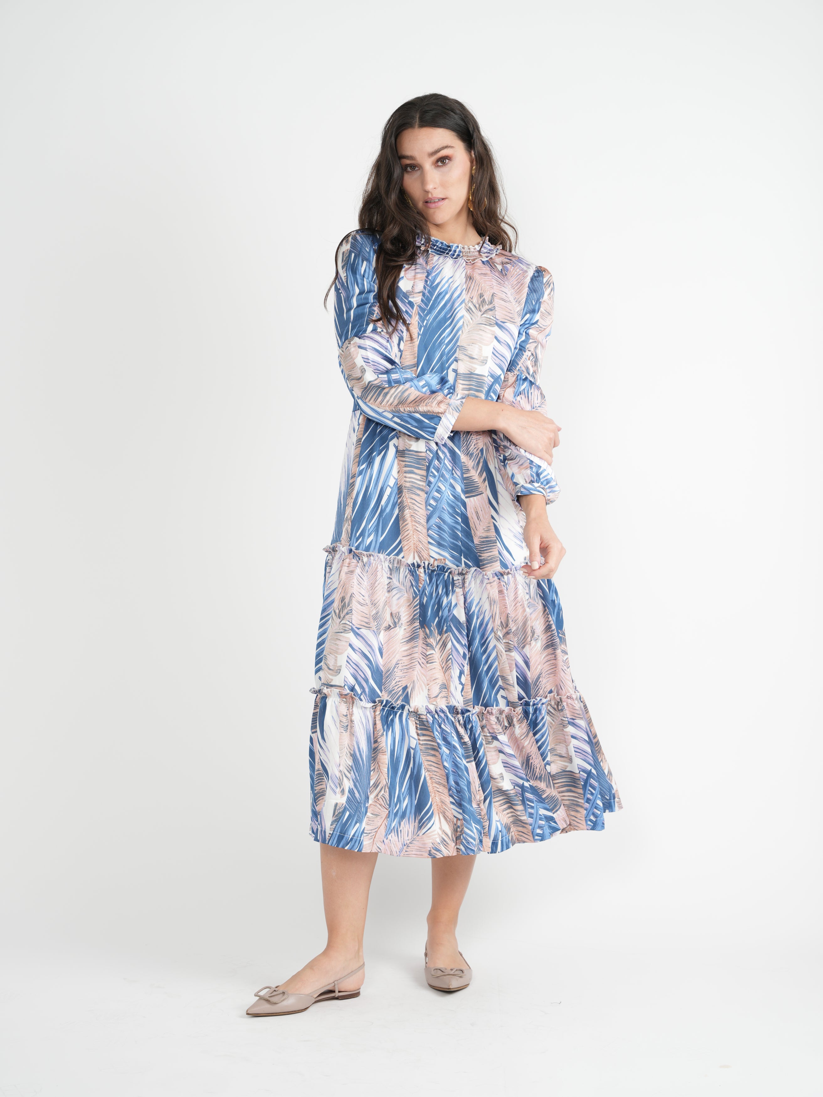 Midi Floral Dress in by Birt UK