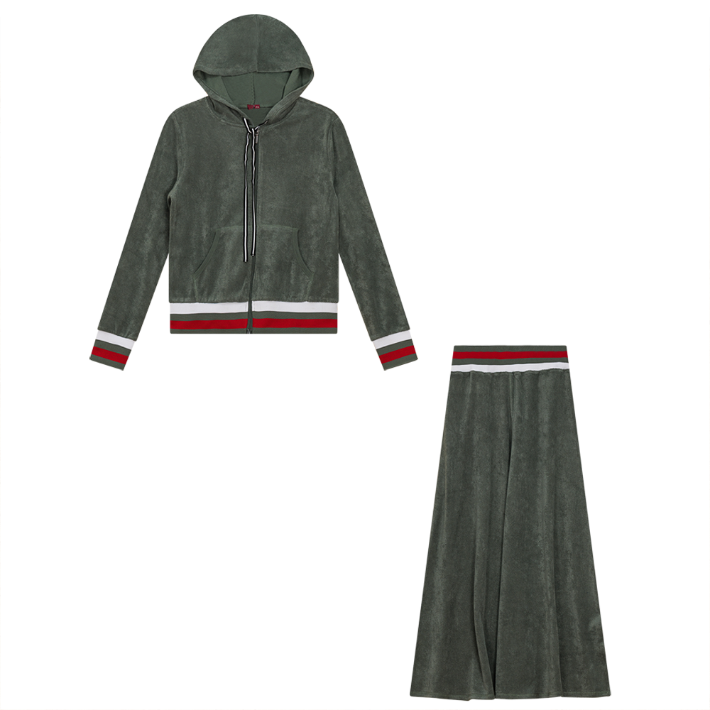 Terry 2Pc Set in Basil by Red Myth
