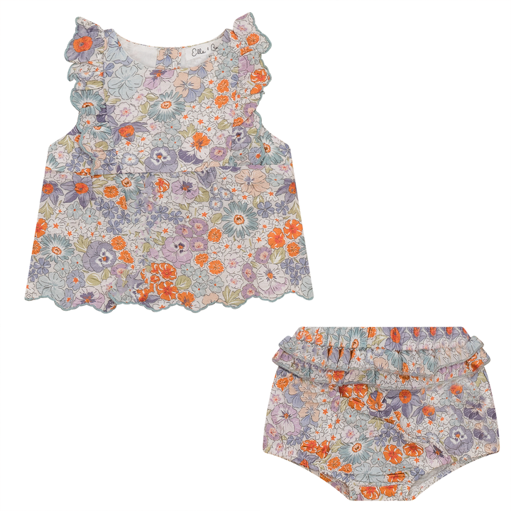 Woven Flower Print 2Pc Set Multi Baby Set by {{ product_vemdor}}