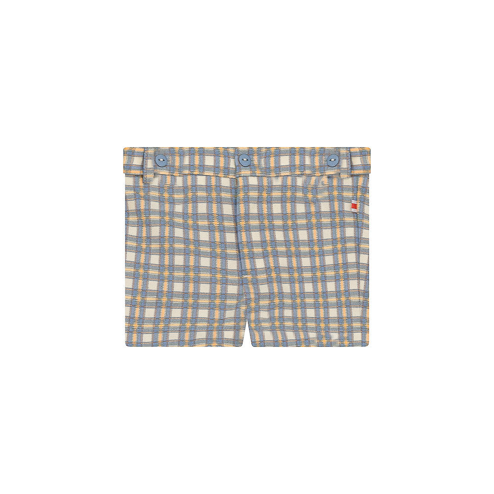 Plaid Woven Short Blue Boys Shorts by {{ product_vemdor}}