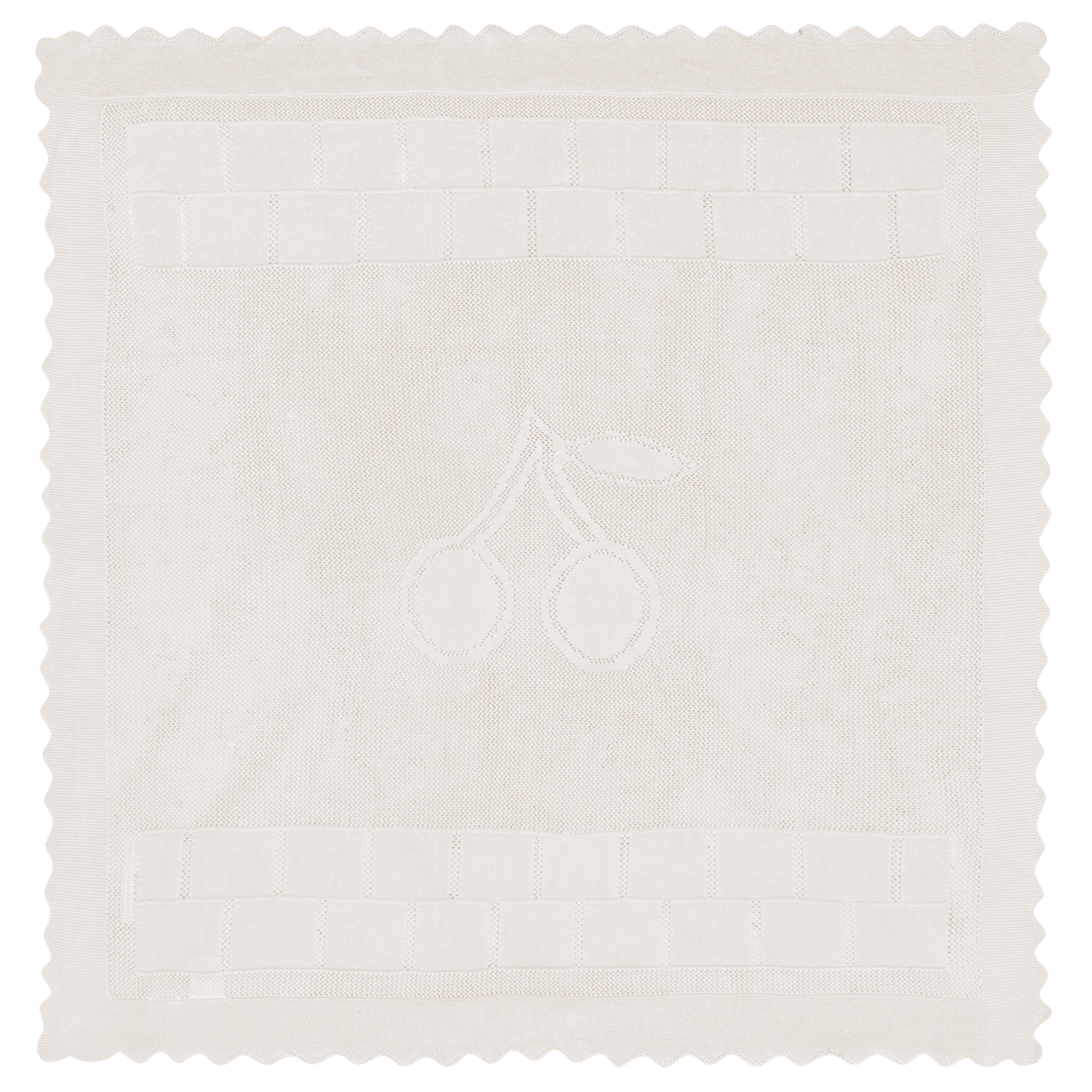 Lace Knit Blanket in Off White One Size by Little Fragile