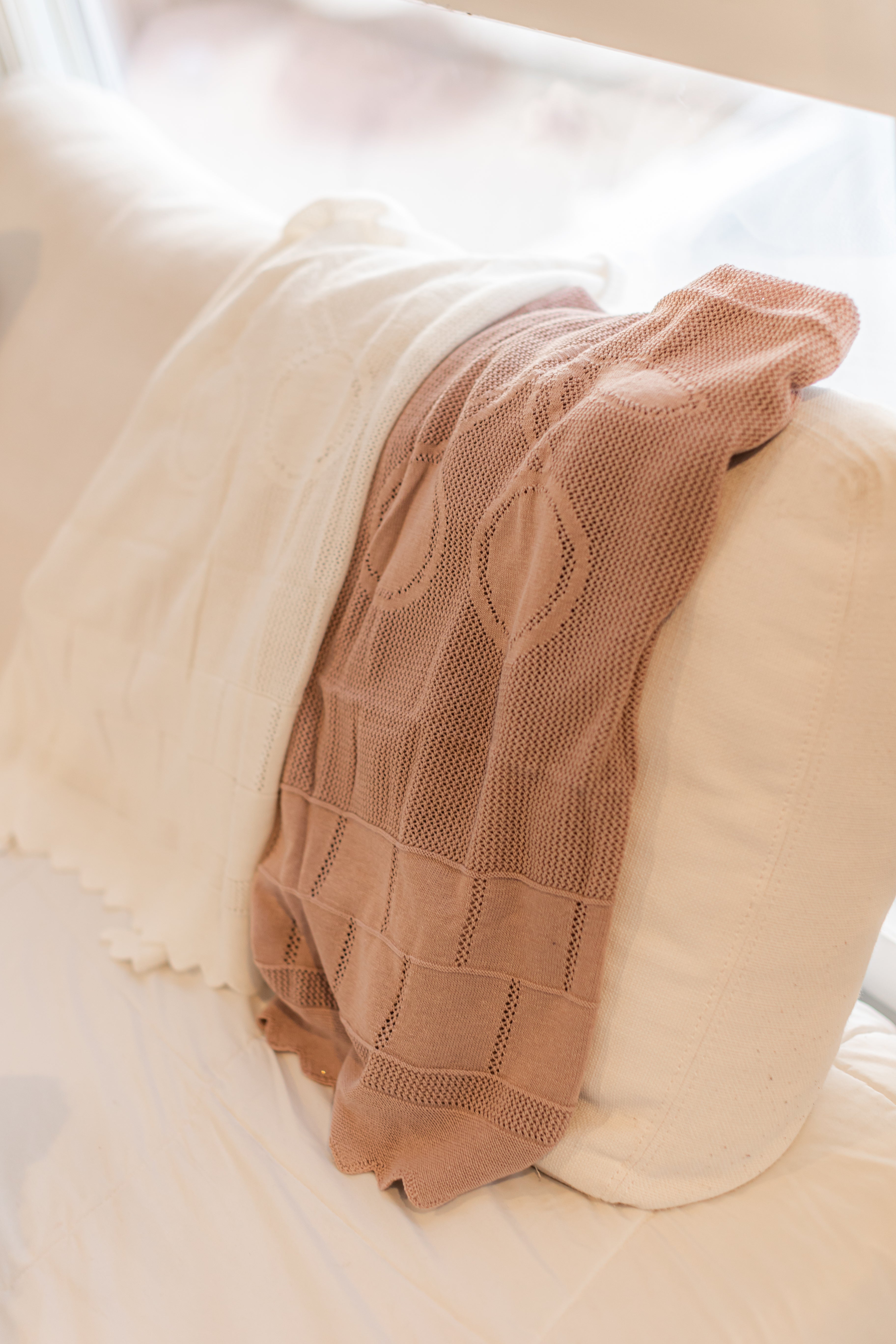 Lace Knit Blanket in by Little Fragile