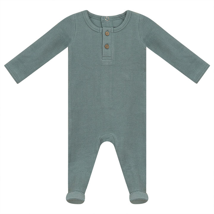 Textured cotton Onesie Light Sage Baby Romper by {{ product_vemdor}}