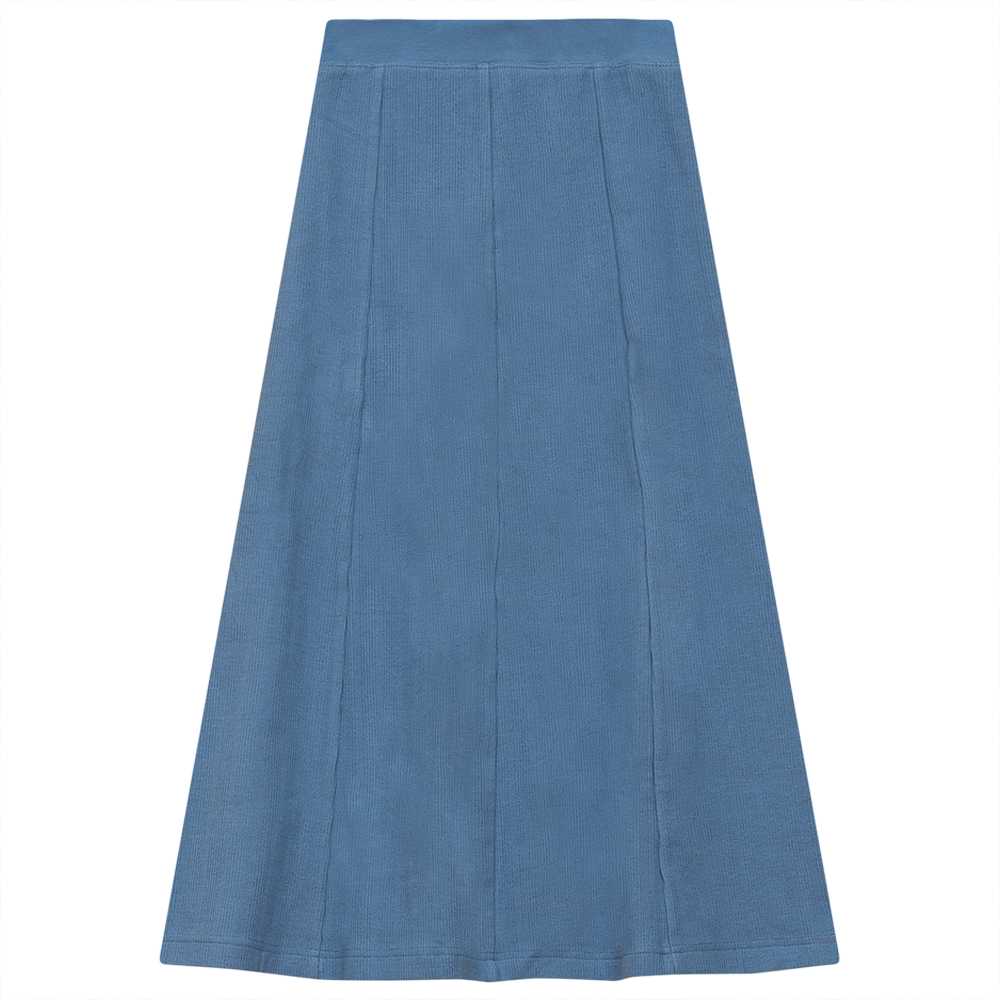 Textured cotton Panel Skirt Jazz Blue Girls Skirt by {{ product_vemdor}}