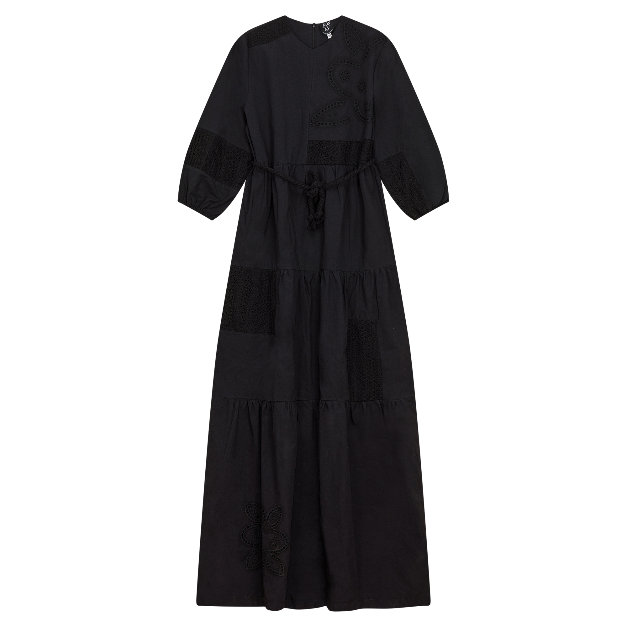 Lace Woven Dress in Black by NOX-NY