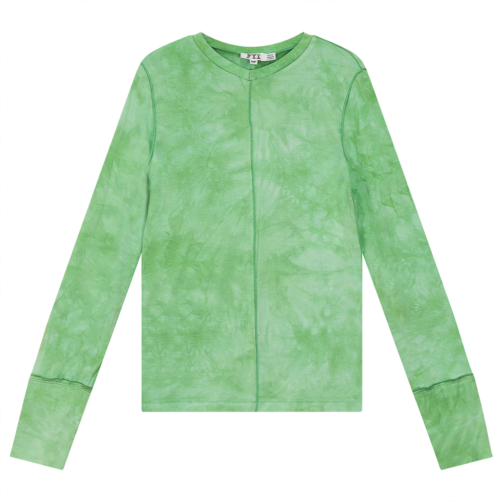 Tie Dye V-Neck Top in Kelly by FYI