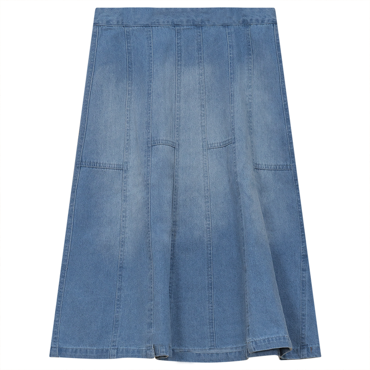 Denim Short Flare Skirt Denim Wash Ladies Skirt by {{ product_vemdor}}