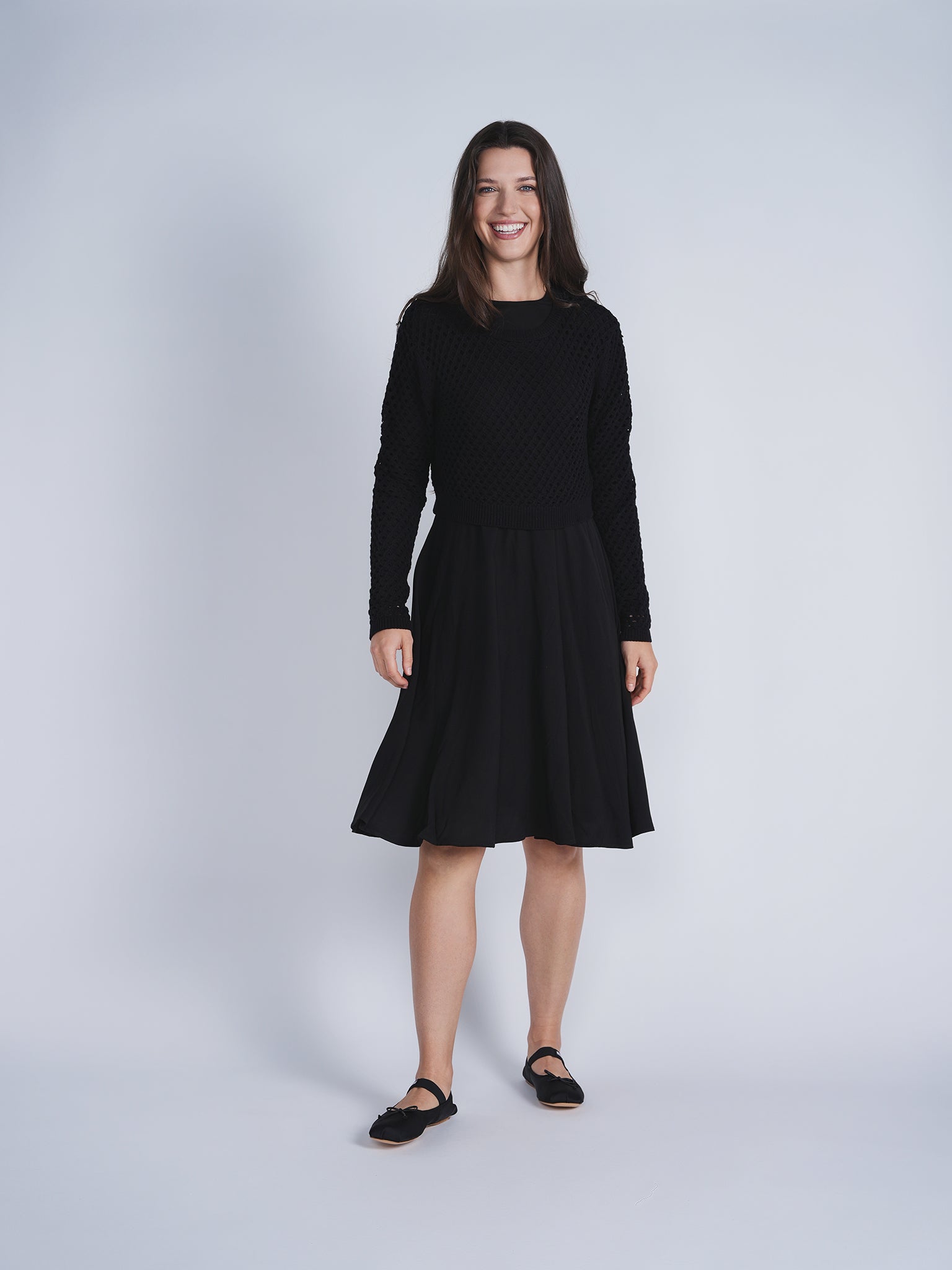 Woven Crochet Dress in by Ginger