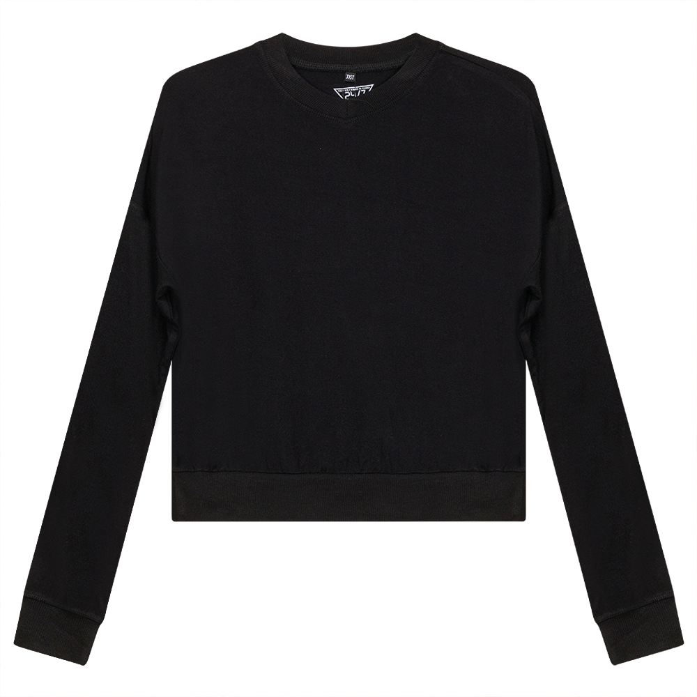 Knit Drop Shoulder Top in Black by 24-Jul