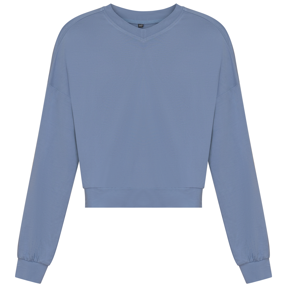 Knit Drop Shoulder Top in Denim by 24-Jul