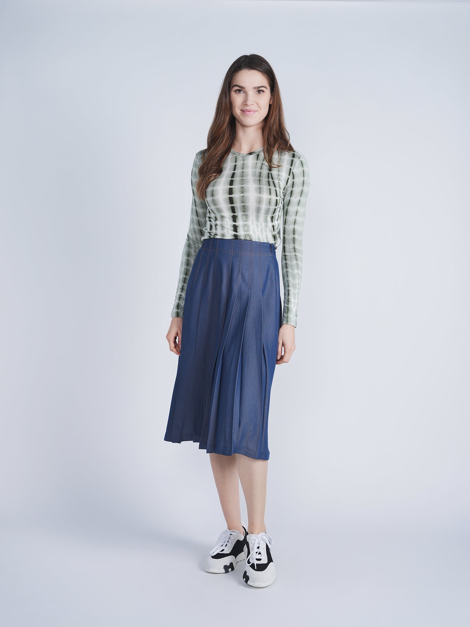 Woven Denim Flare Skirt in by Ginger
