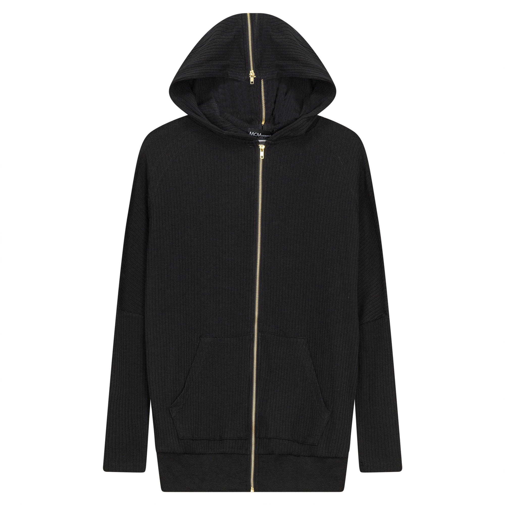 Maternity Ribbed Split Hoodie Sweatshirt in by MCM