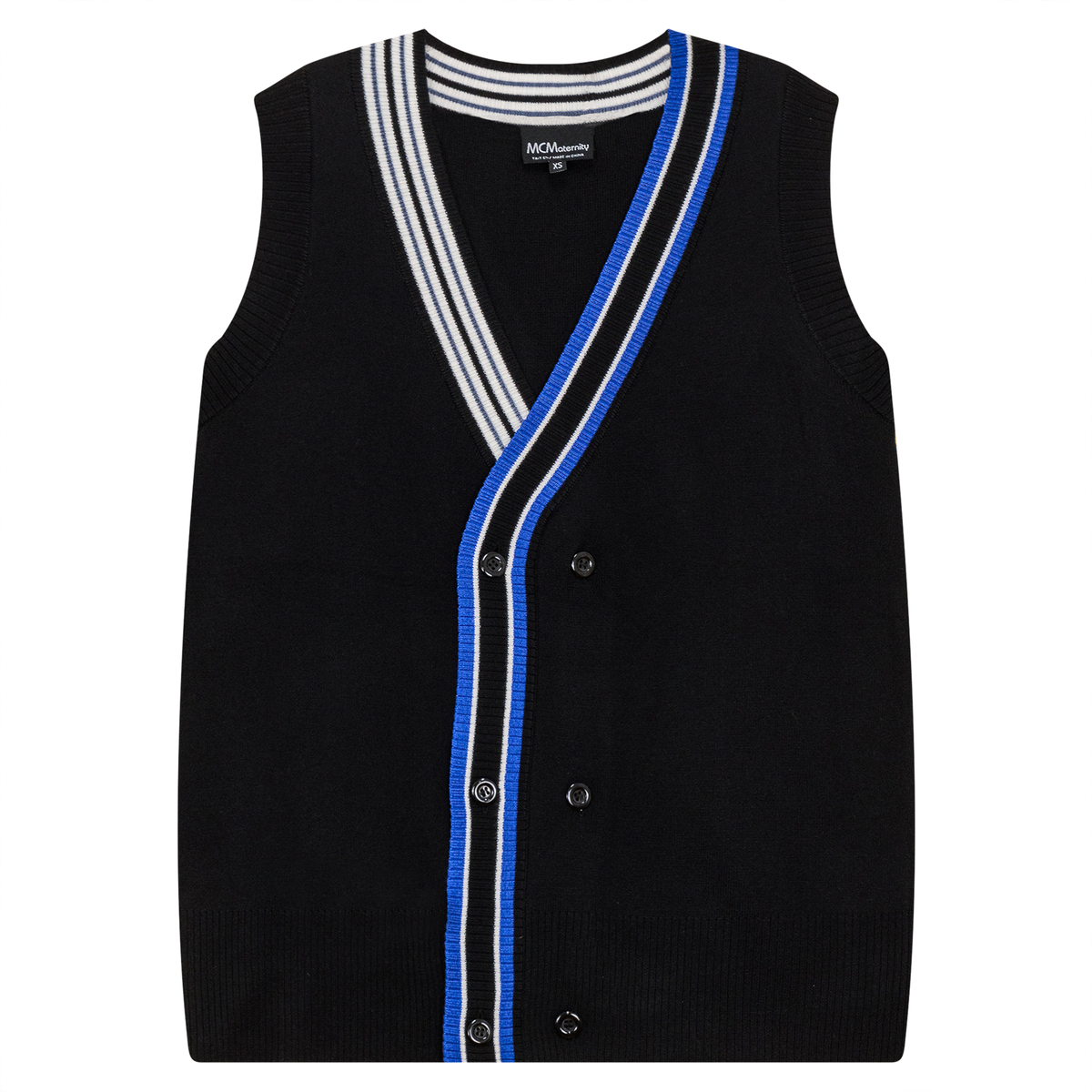 Maternity Knit Vest in Black by MCM