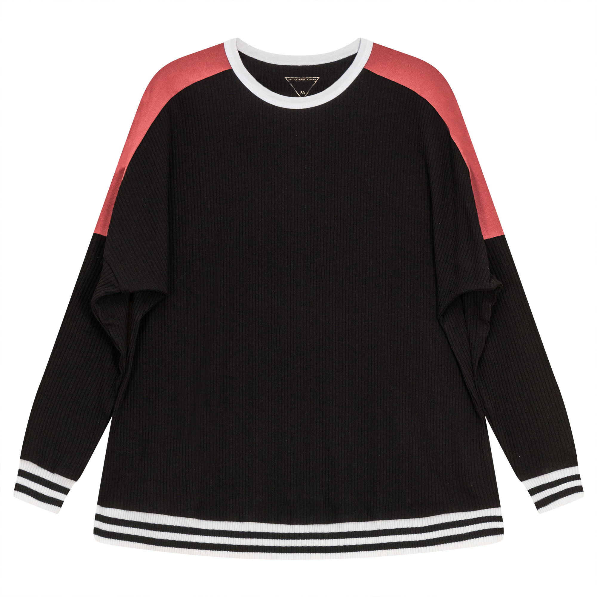 Maternity Dolman Combo Top in Black by 24/7