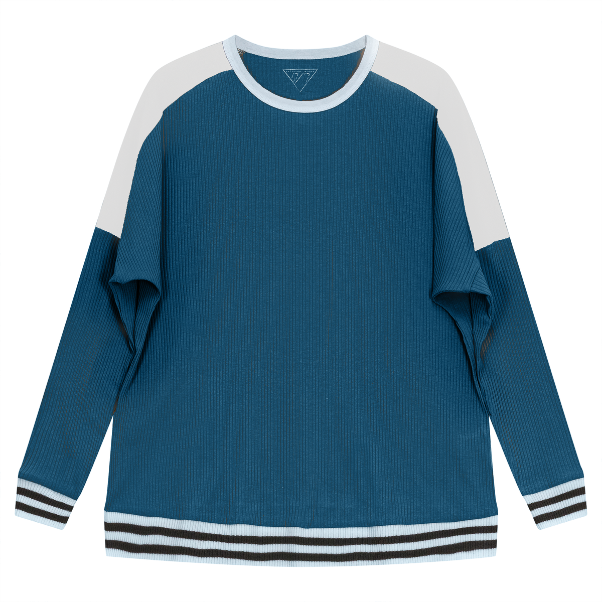 Maternity Dolman Combo Top in Dark Teal by 24-Jul