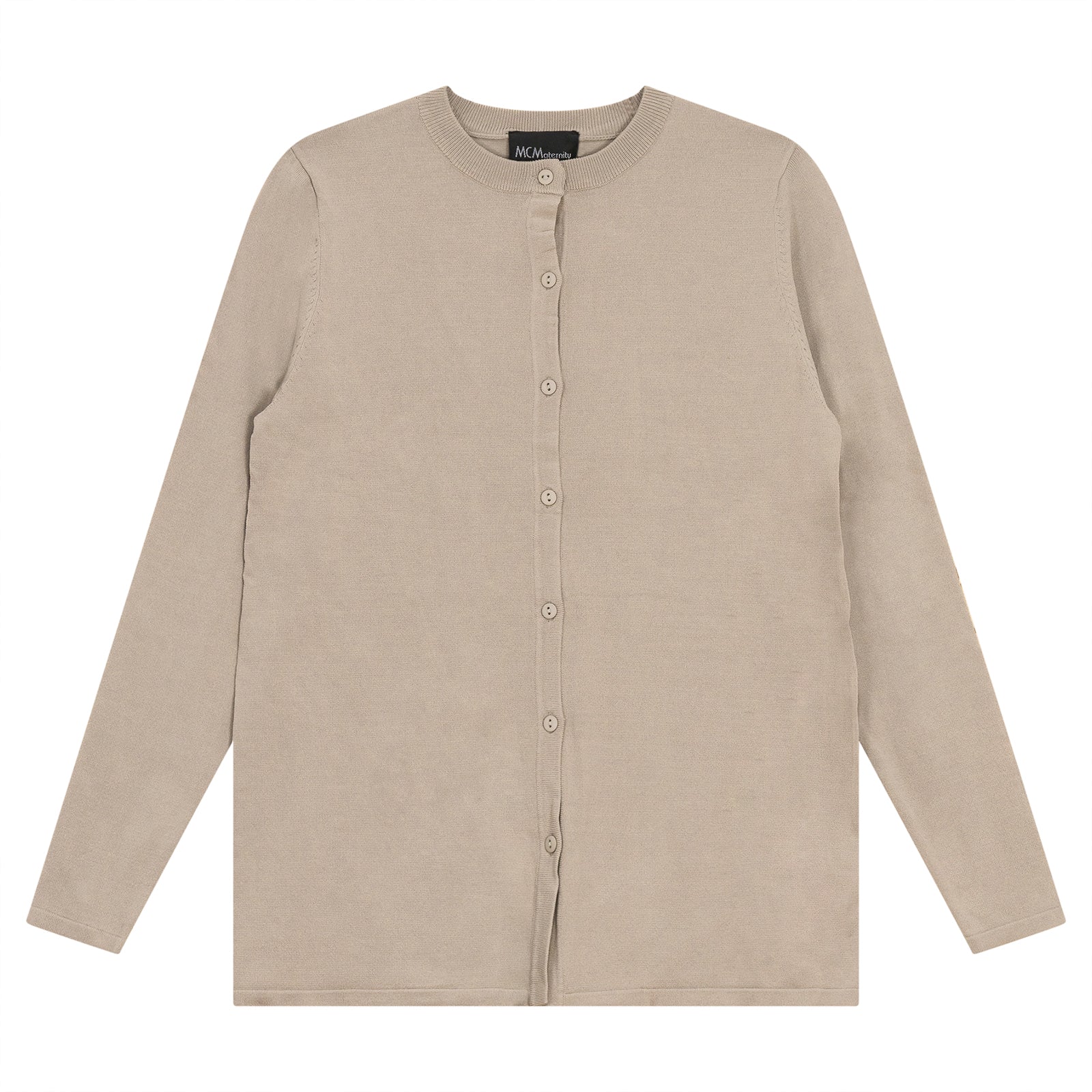 Maternity Knit Cardigan in Stone by MCM
