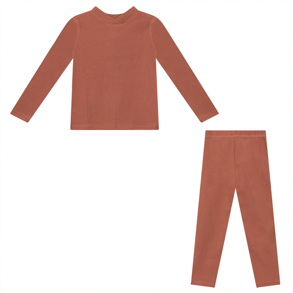 Ribbed 2Pc Set in Strawberry by Peek a boo