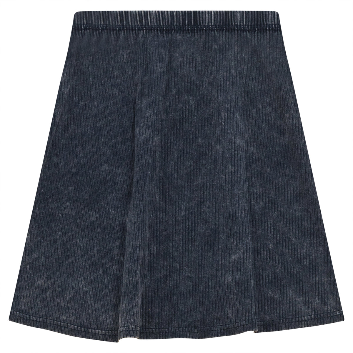 Distressed A Line Skirt in Dark Denim Wash by Peek a boo
