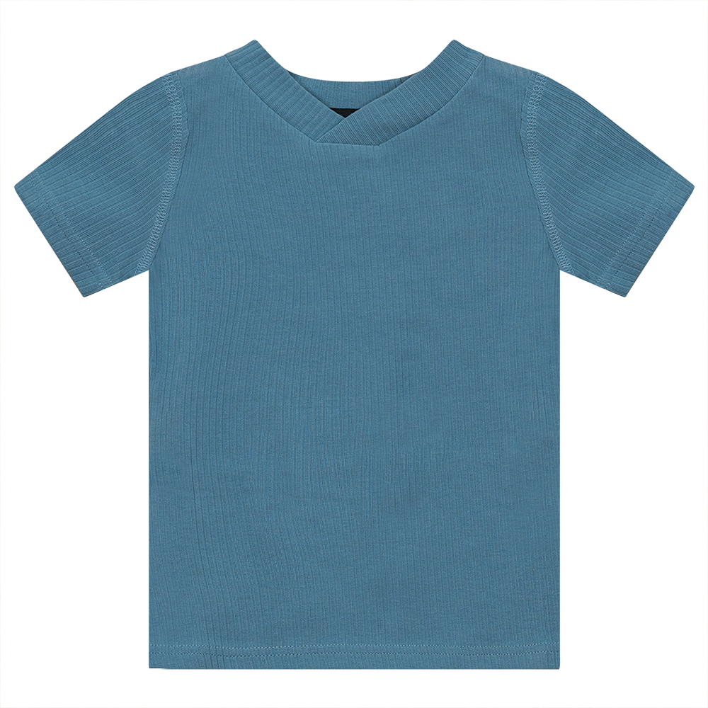 Ribbed Top in Shadow Blue by Peek a boo