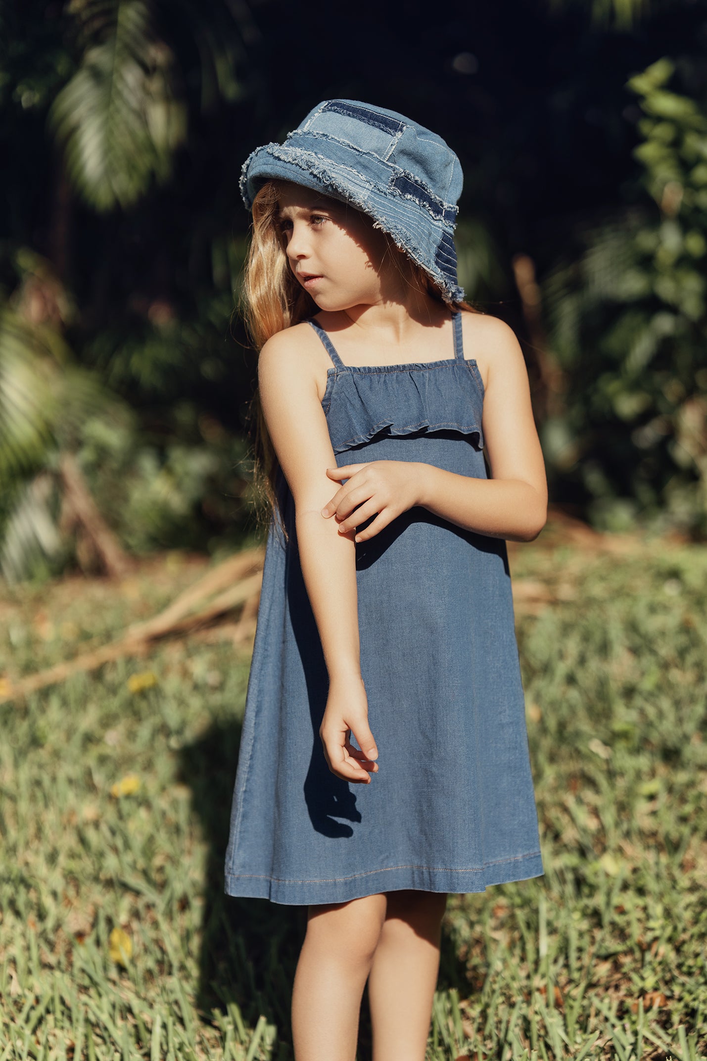 Denim Jumper in by Puddles