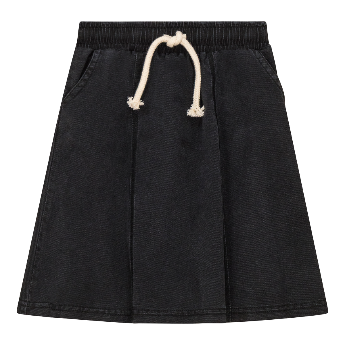 Denim Skirt in Black Mix by Puddles