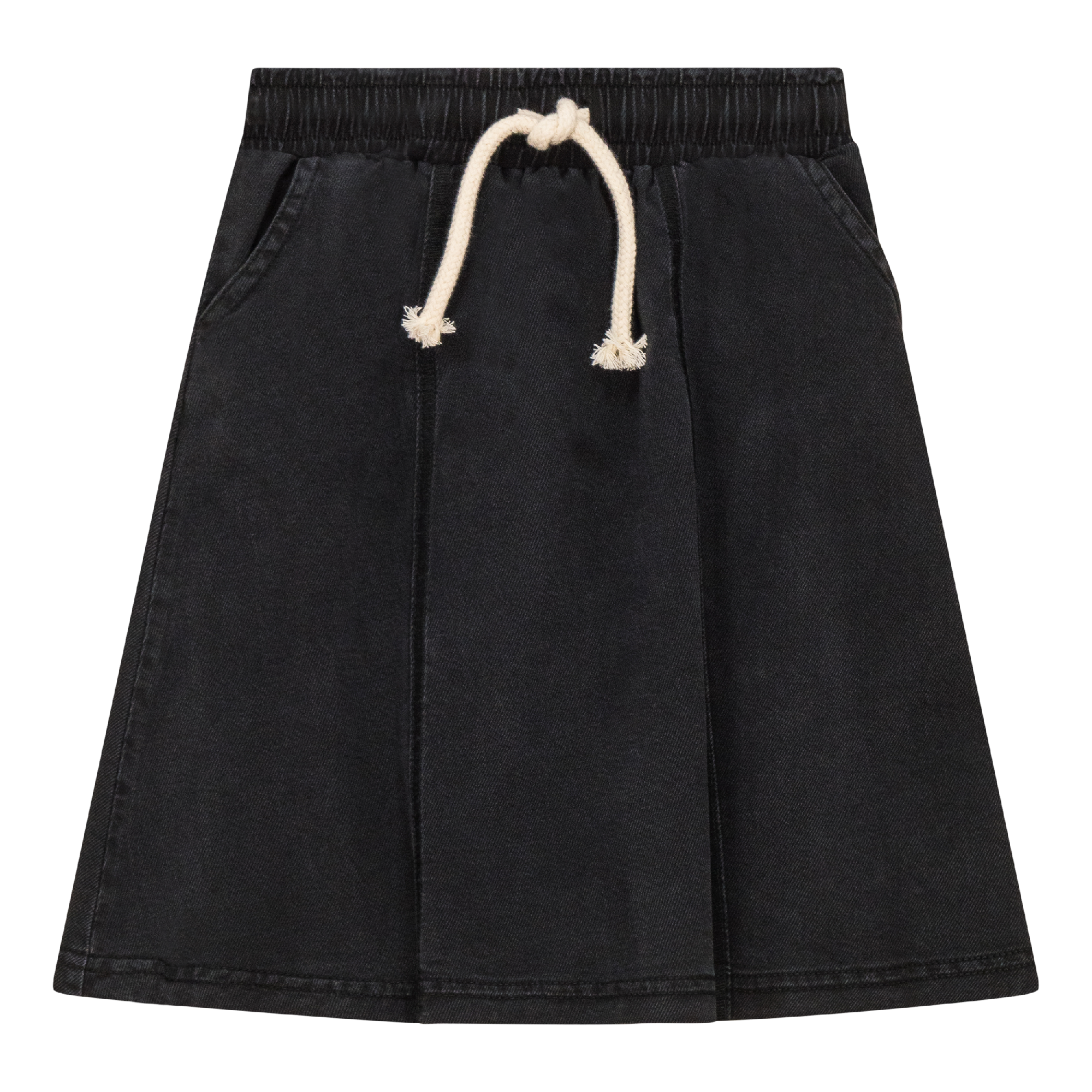 Denim Skirt in Black Mix by Puddles
