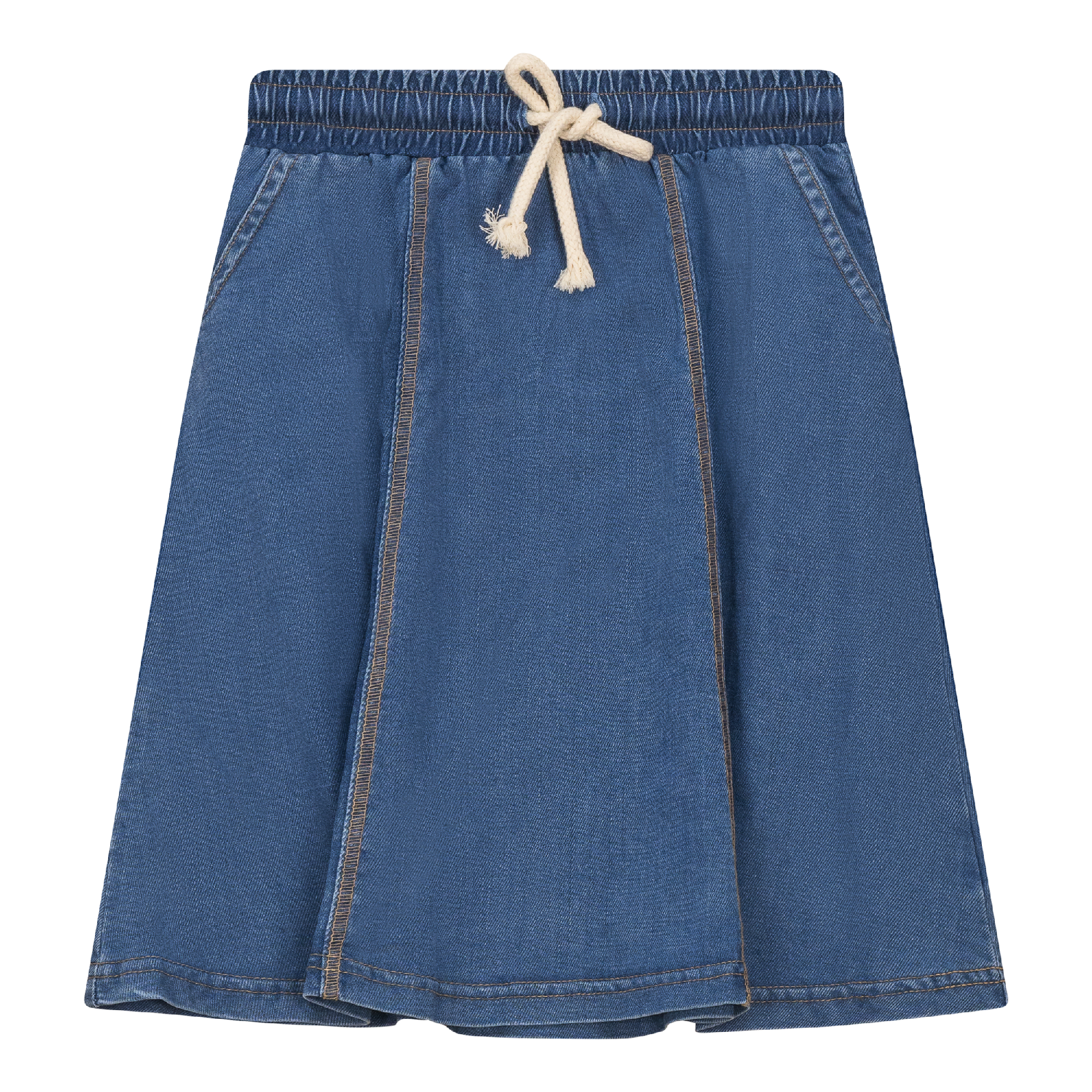Denim Skirt in Medium Denim by Puddles