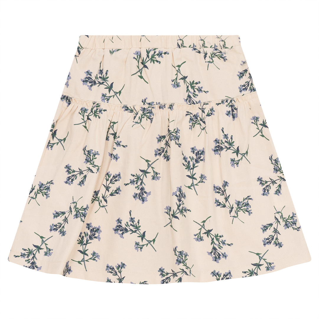 Floral Tiered Skirt Blue Girls Skirt by {{ product_vemdor}}