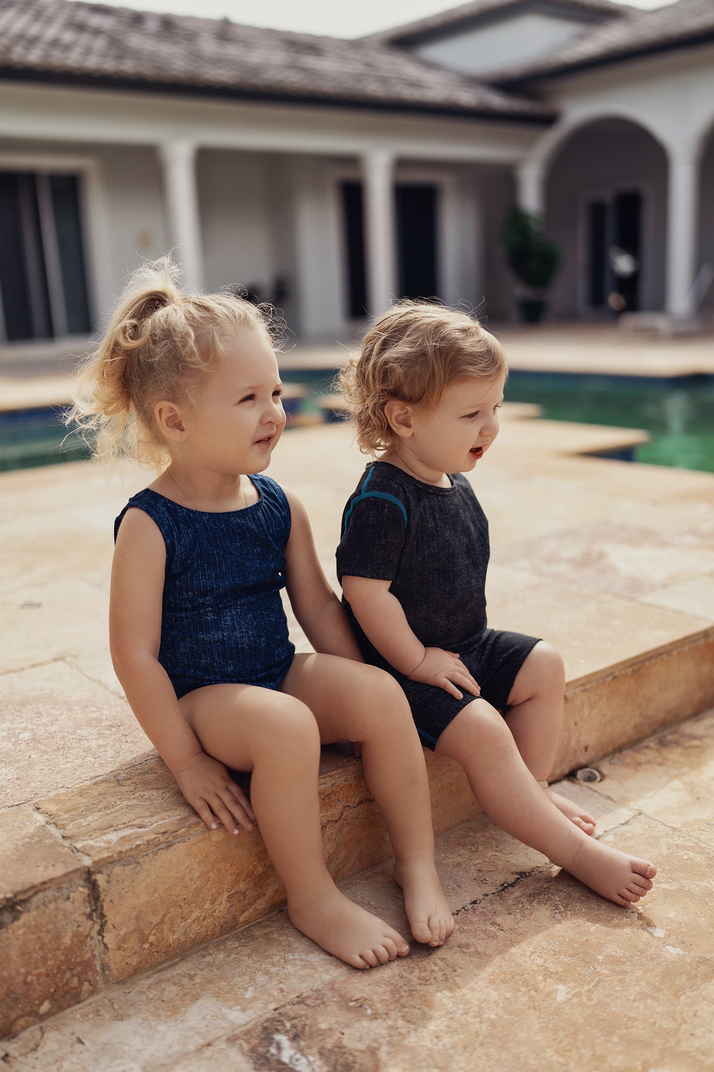 Distressed Rib Swimsuit in by Try