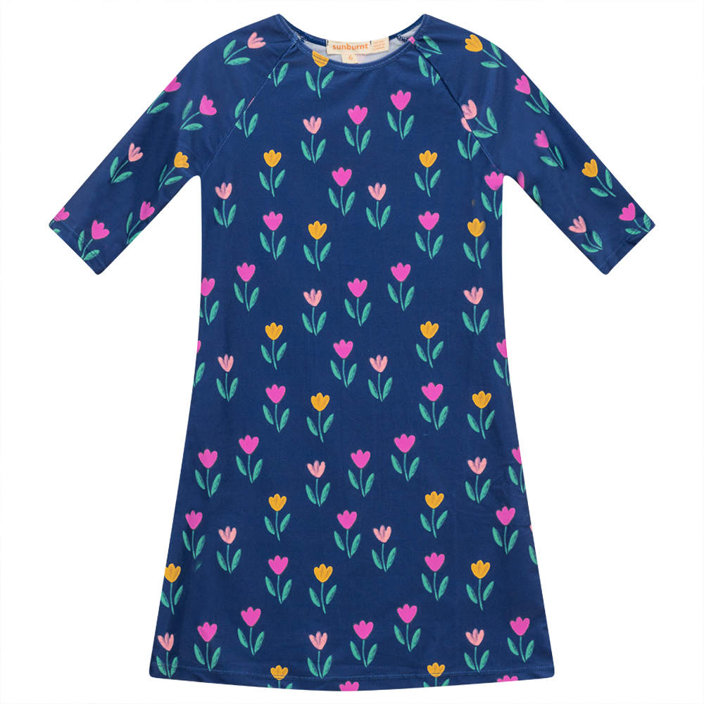 Flower Print Swim Dress in by Sunburnt