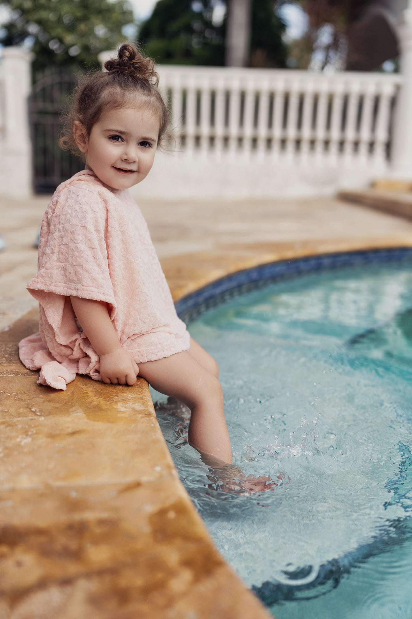 Checkered Floral Star Terry Towel in by Sunburnt