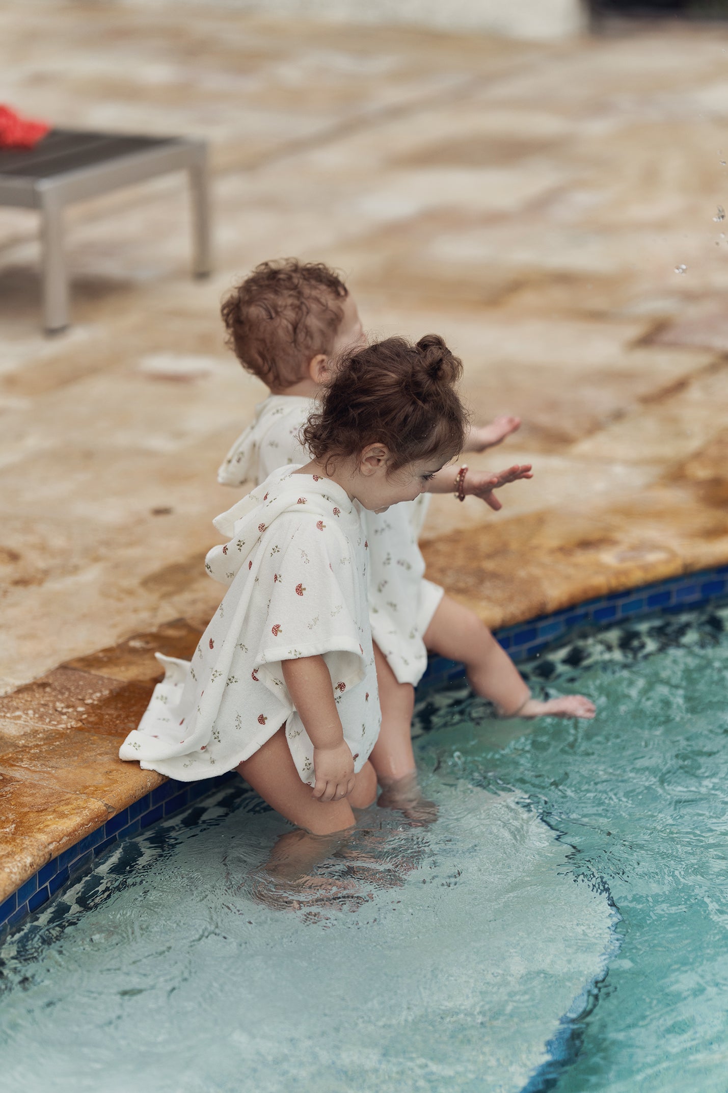 Printed Terry Poncho in by Bebe Bella