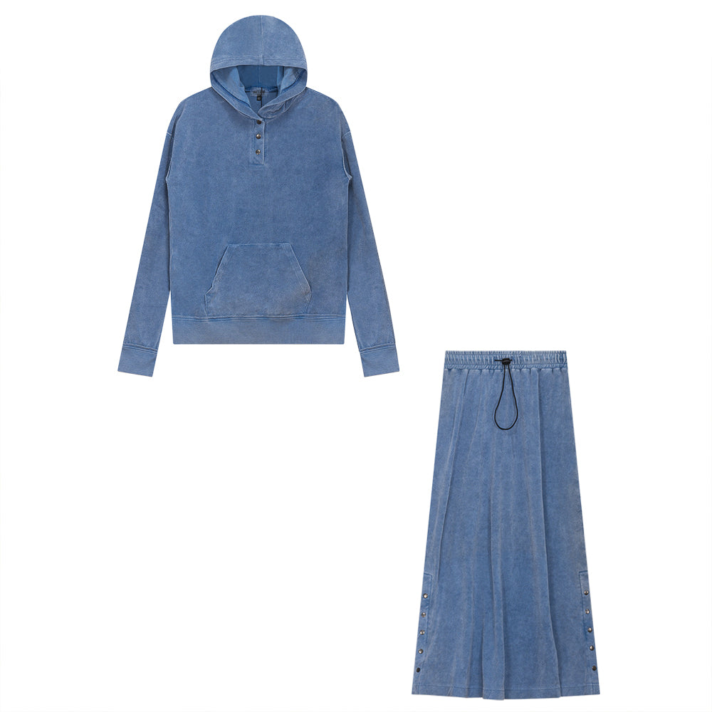 Terry 2pc Set in Denim Wash by Unclear