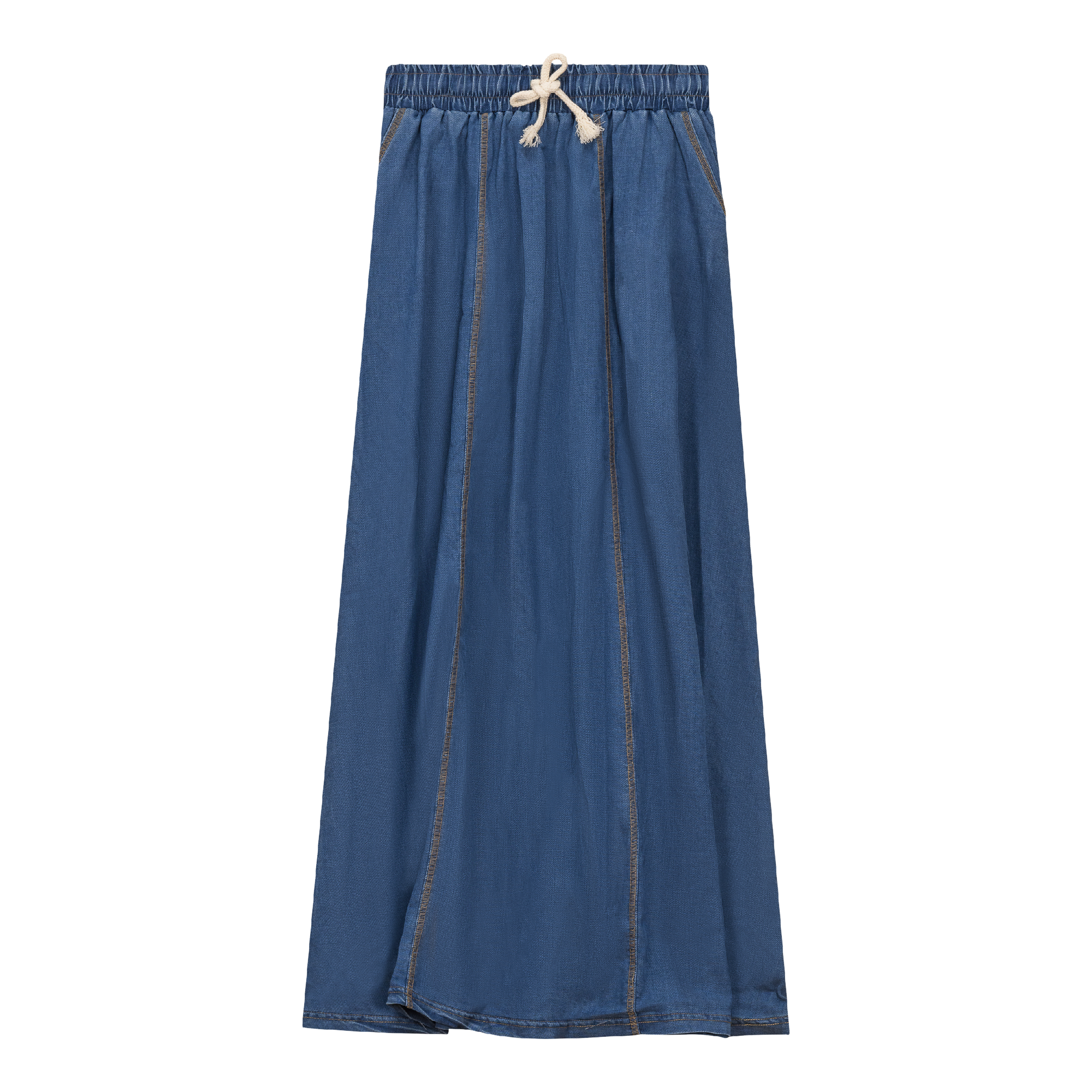 Denim Skirt in Medium Denim by Unclear