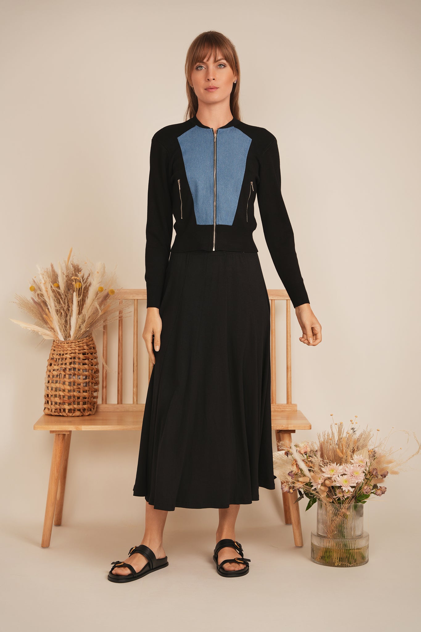 Denim Trim Jacket in by Dot