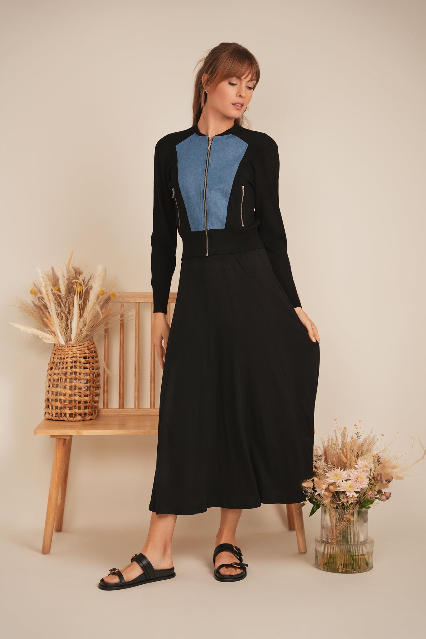 Denim Trim Jacket in by Dot