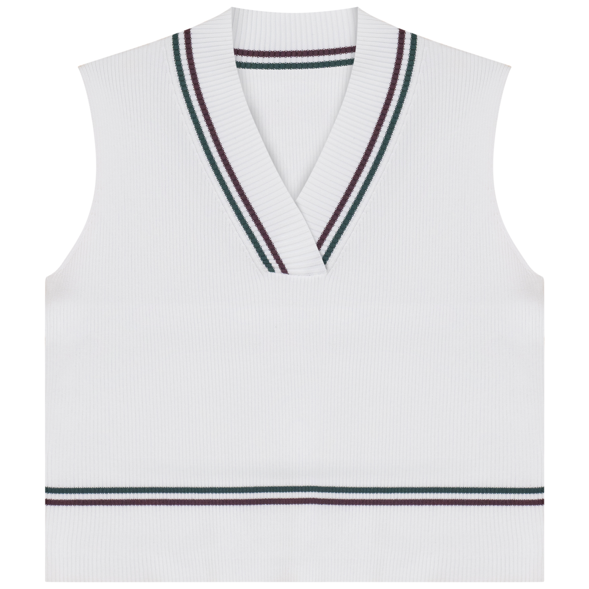 Contrast Striped Vest in White by Marjun