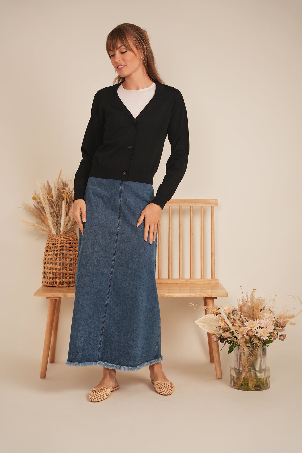 Cropped Knit Cardigan in by Milan Italy