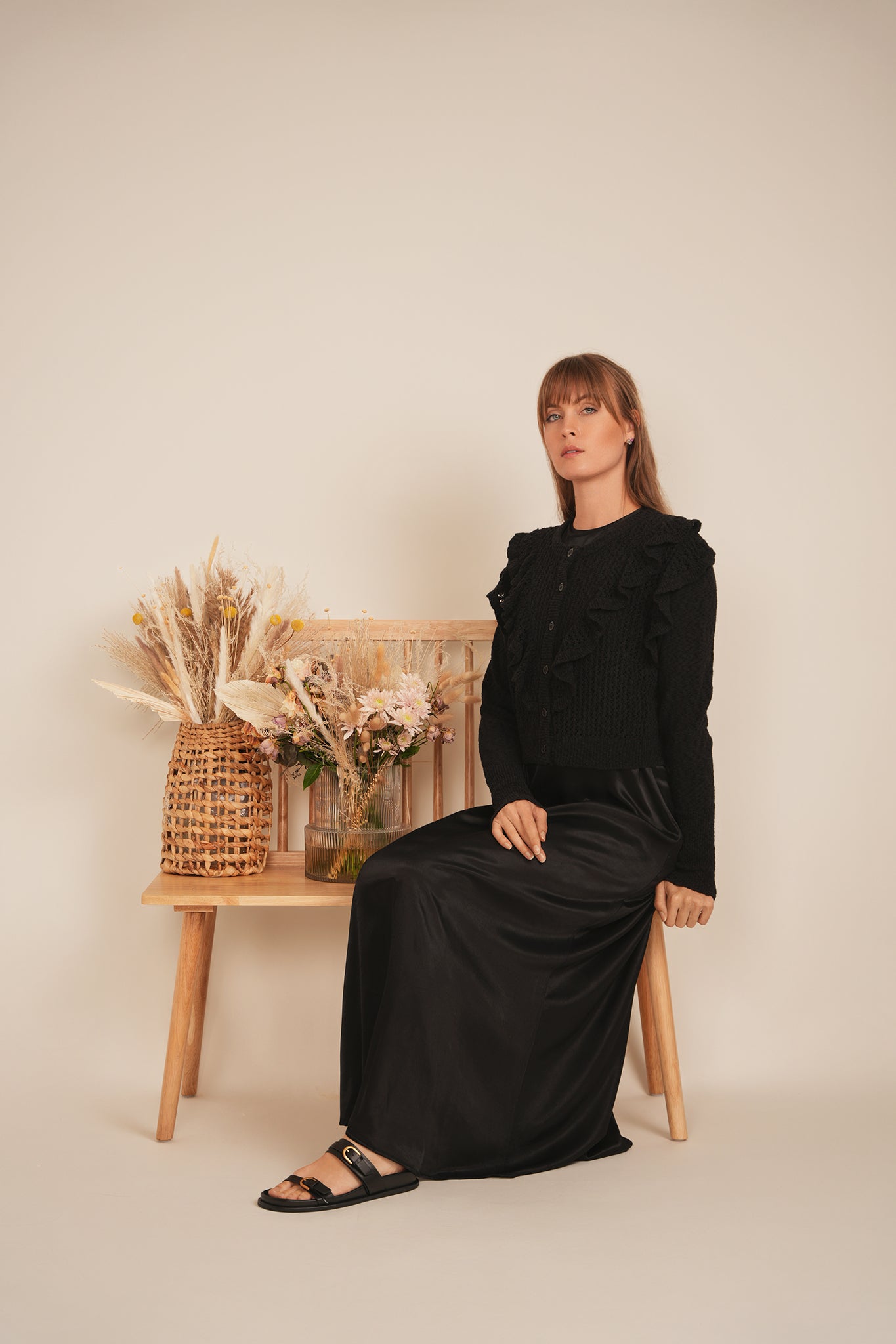 Cropped Crochet Knit Cardigan in by MiuMax