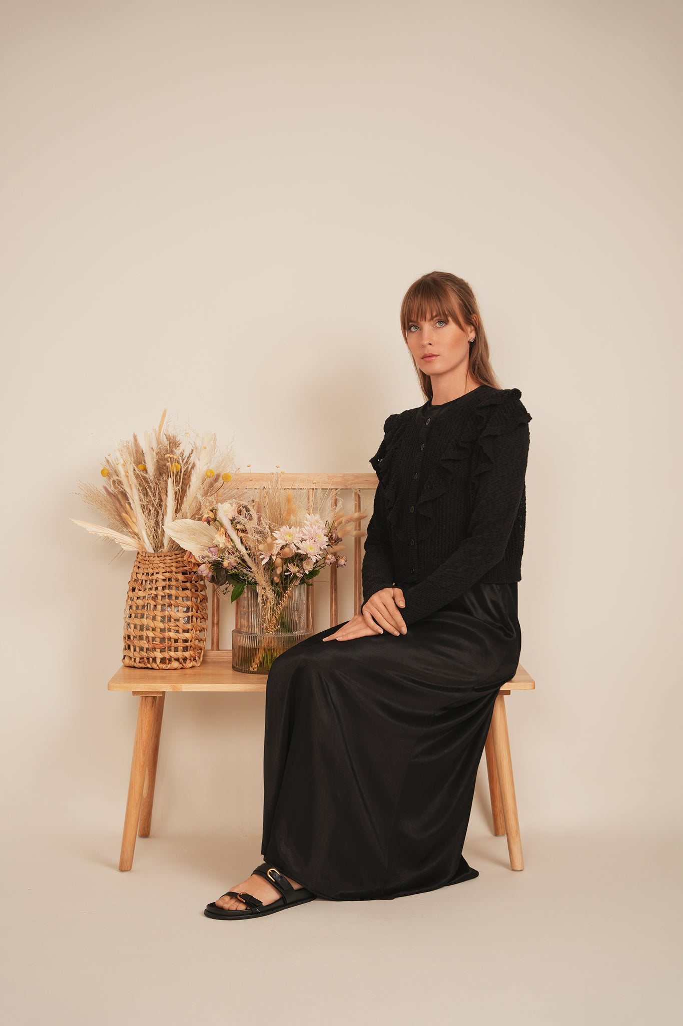 Cropped Crochet Knit Cardigan in by MiuMax