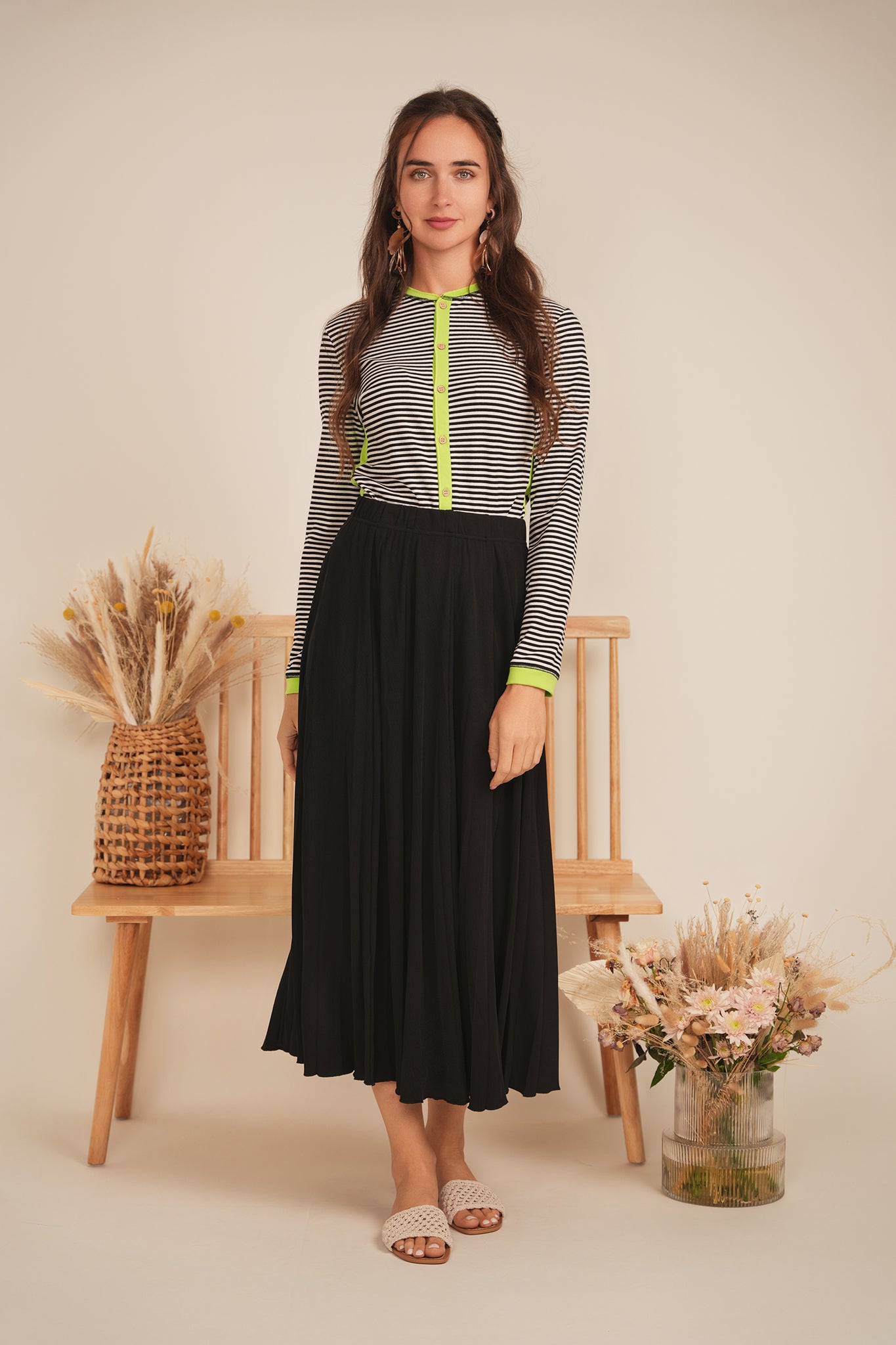 Striped Ribbed Contrast Cardigan in by BuHu