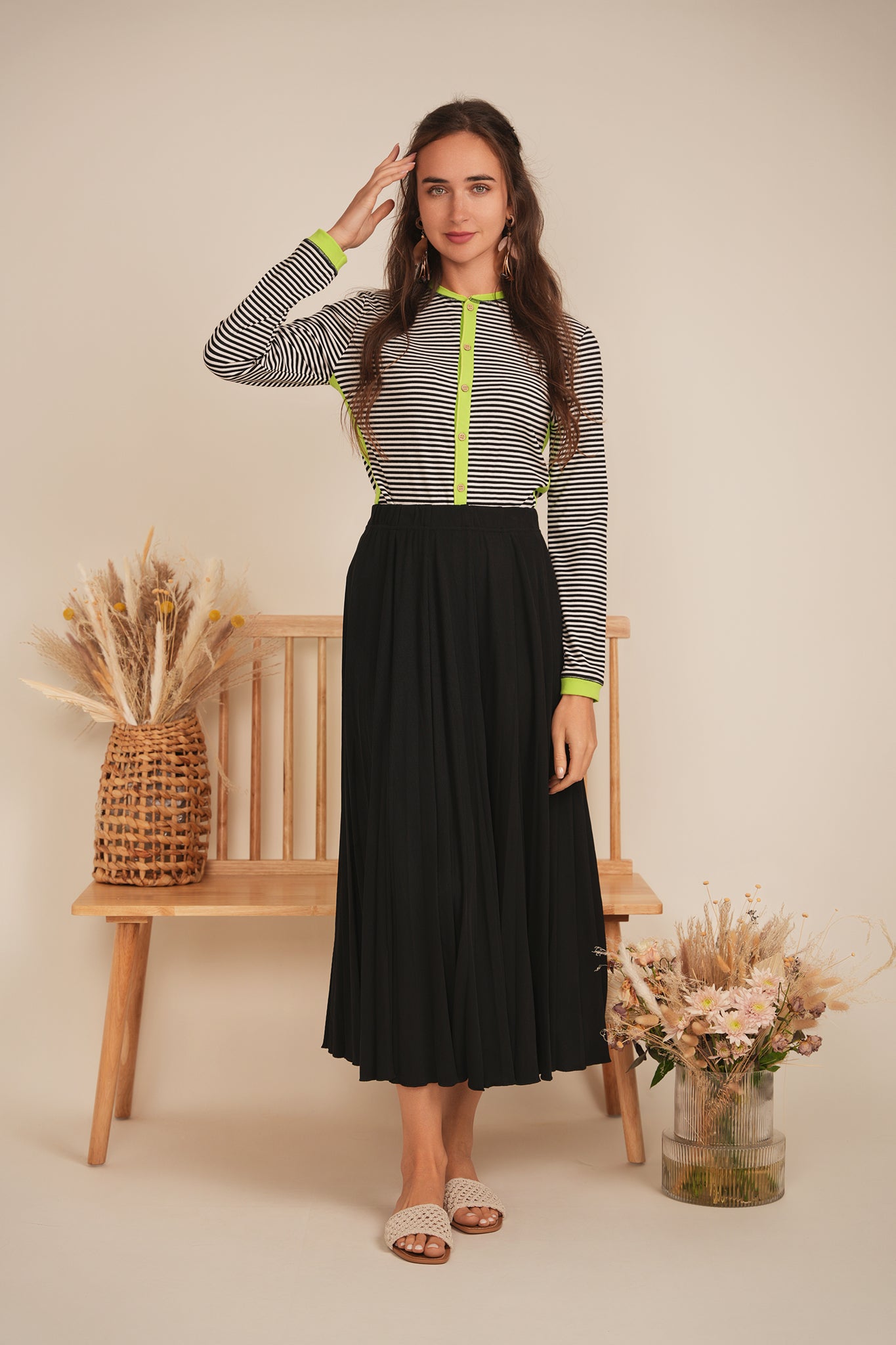 Striped Ribbed Contrast Cardigan in by BuHu