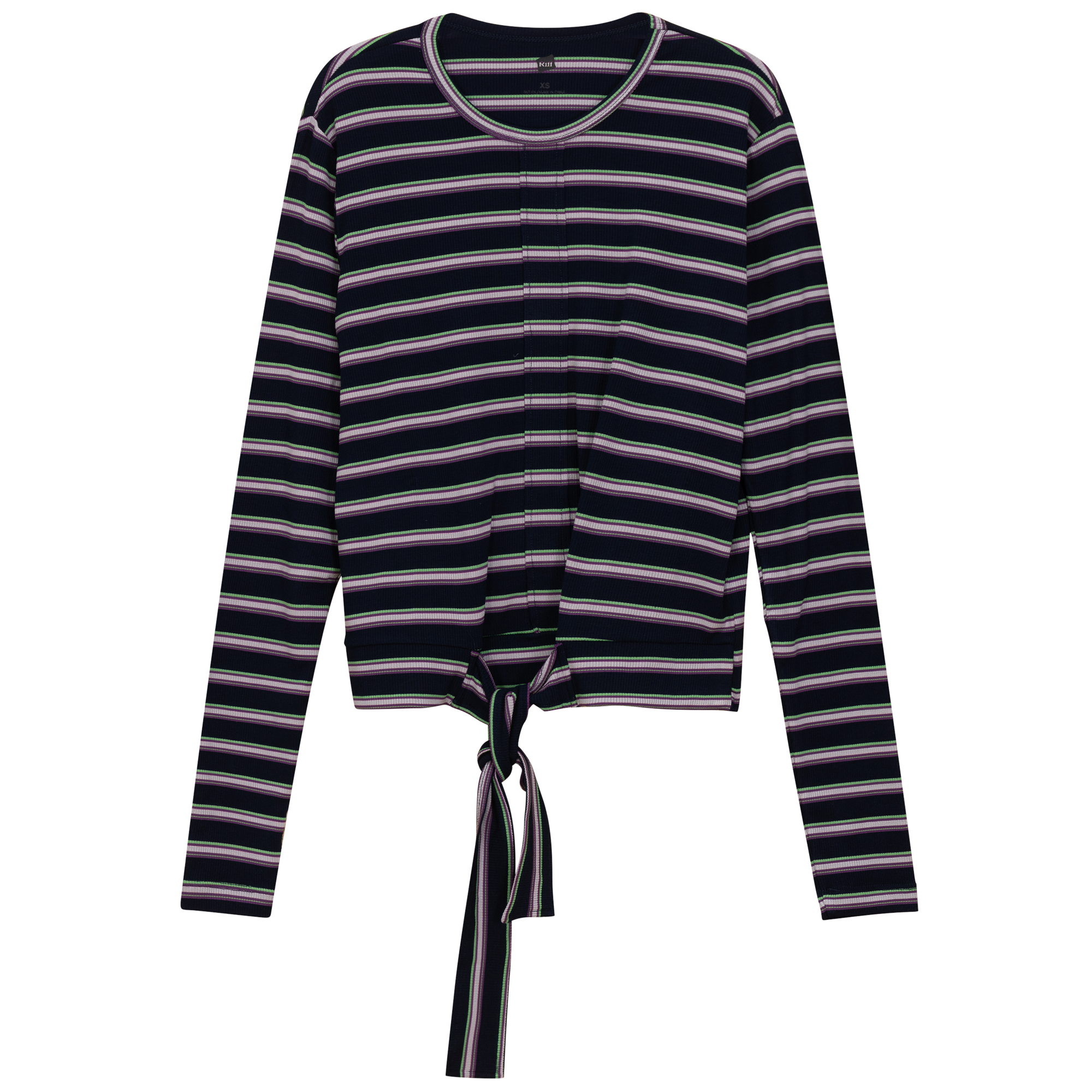Striped Tie tee in Dark Denim Apple by Riff