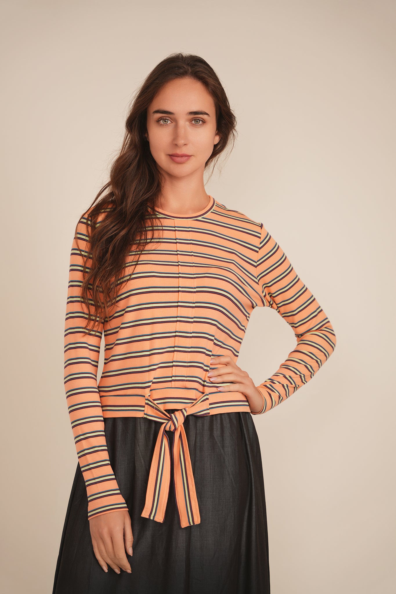 Striped Tie tee in by Riff
