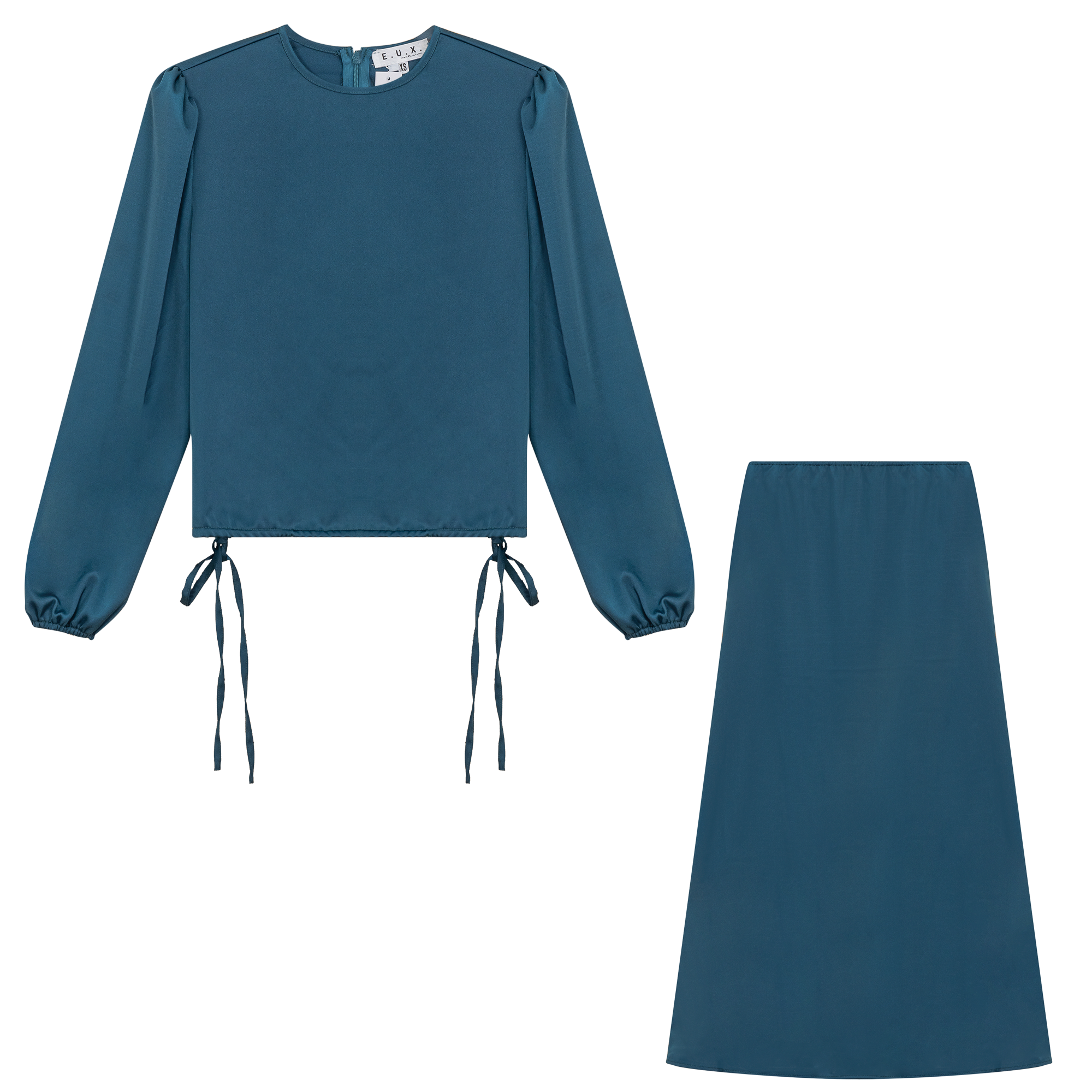 Maxi Satin Set in Everglade by E.U.X. Exclusive