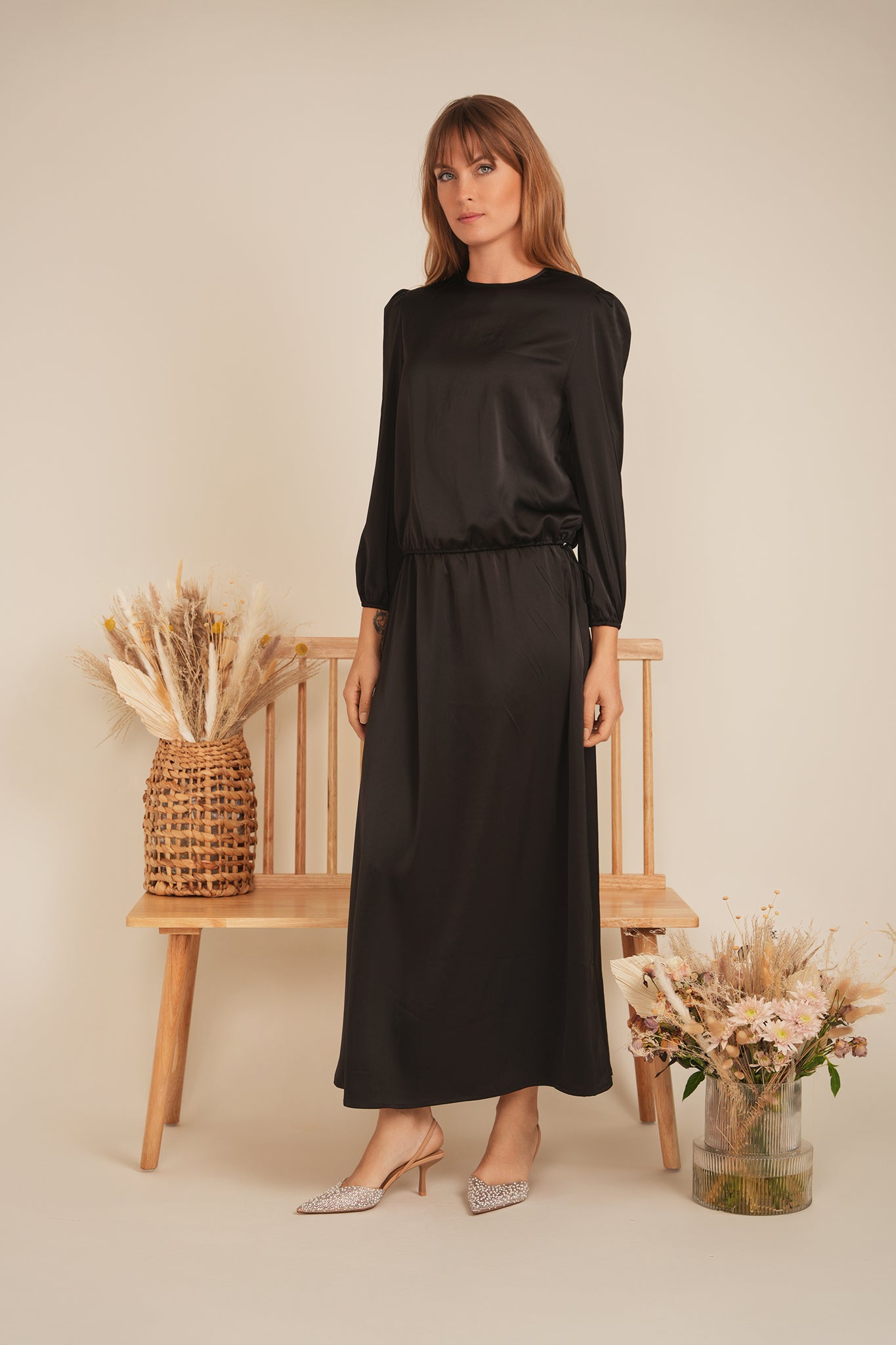 Maxi Satin Set in by E.U.X. Exclusive