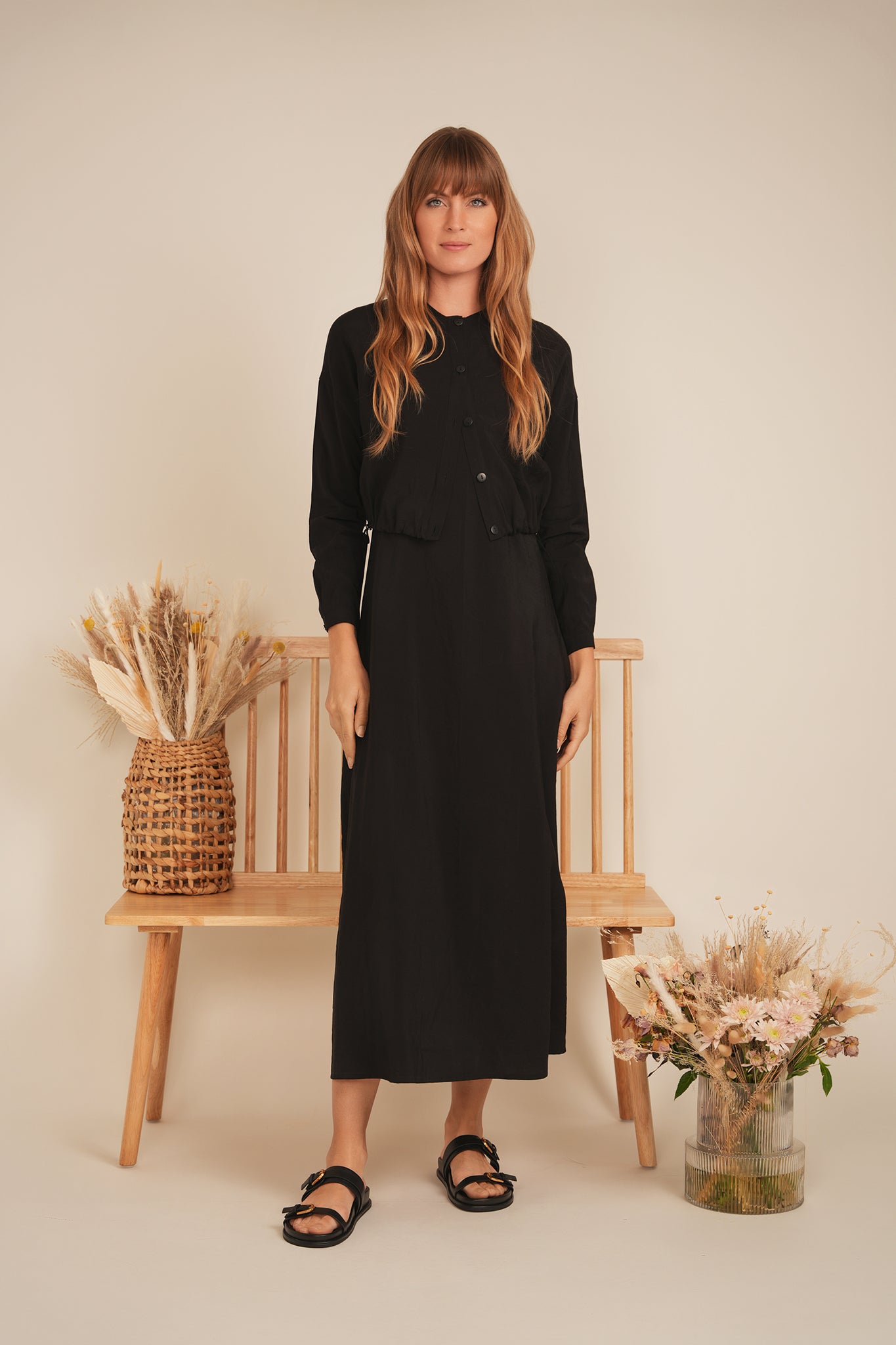 Tencel Cropped Bungee Blouse in by Versatile