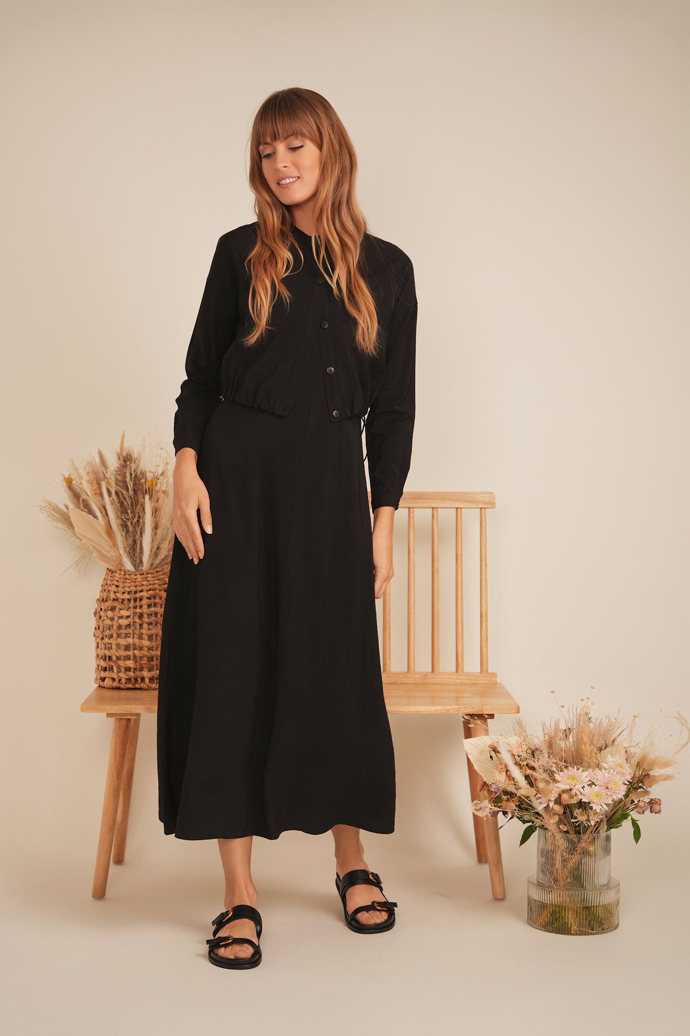 Tencel Cropped Bungee Blouse in by Versatile