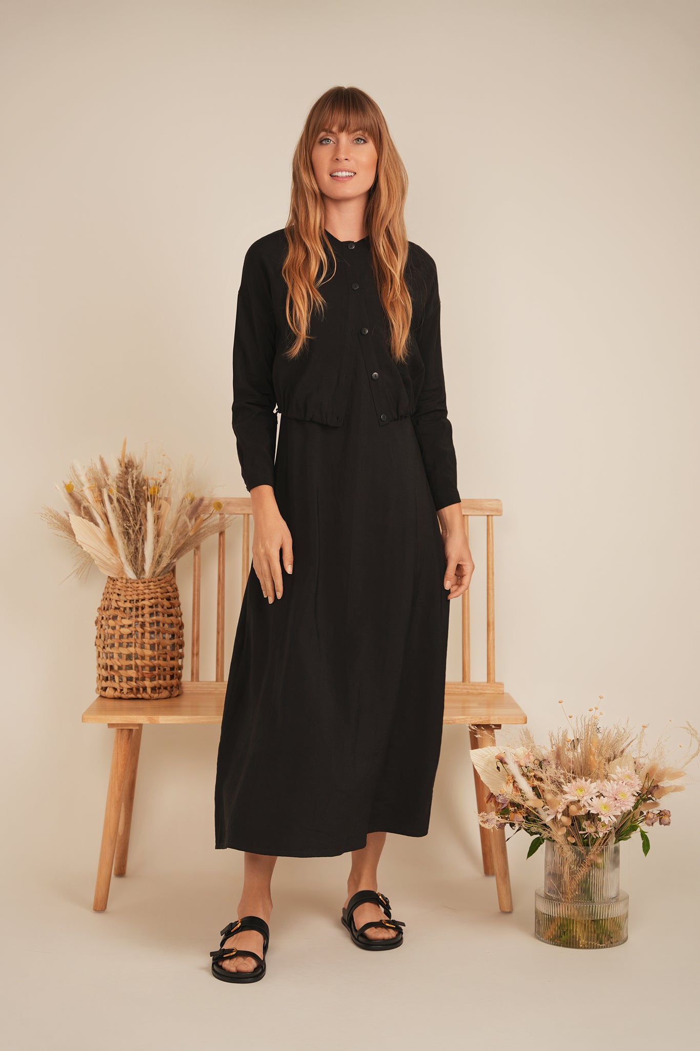 Tencel Cropped Bungee Blouse in by Versatile