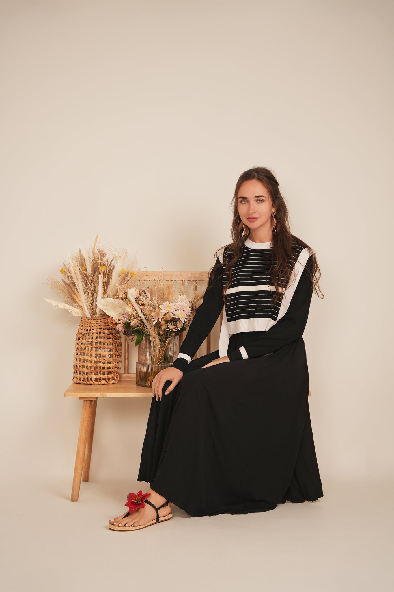 Striped Belt Sweater in by Coco